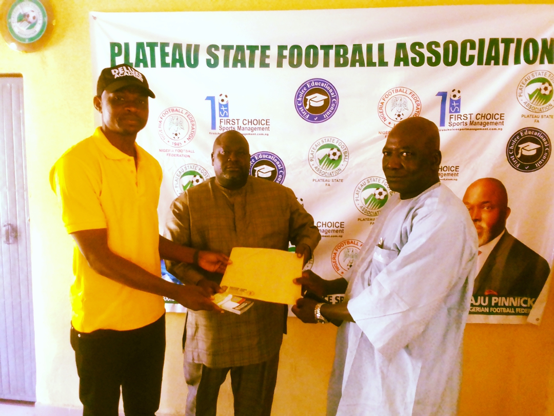  Deluxe FC present NLO one document to Plateau State FA and Sports Council